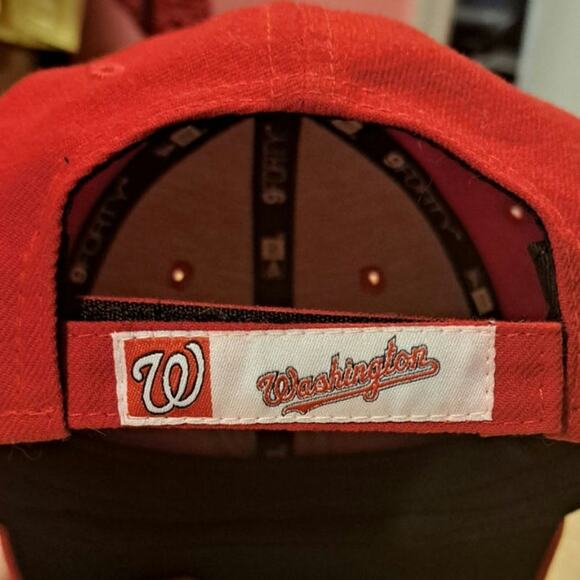 New Era 9 Forty Washington Nationals Adjustable Red Logo Hat - Picture 7 of 10